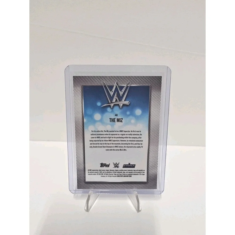 Topps 2016 Chrome WWE Black Refractor The Miz #48 Serial Numbered 04/10 Rare